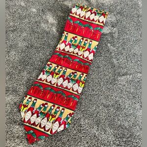 Tabasco Men's Red Novelty Hot Sauce Pattern Silk Neck Tie